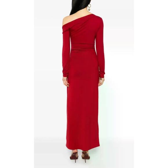 Reformation Ayden Sangria One Shoulder Knit Dress NWT Size XL - Picture 2 of 9